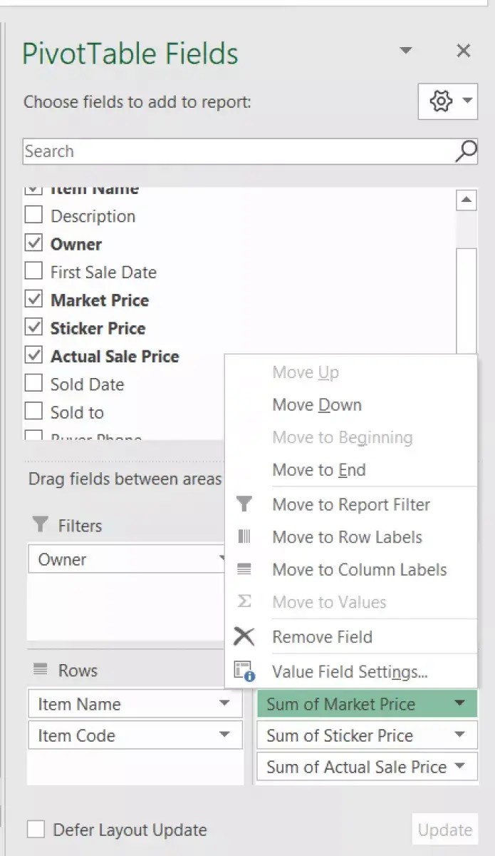 How to create a pivot table in Excel