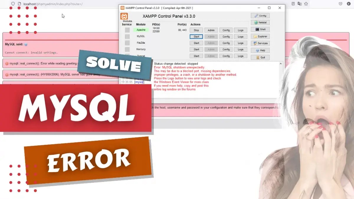 How To Solve Error Starting MySQL On XAMPP After Windows Update