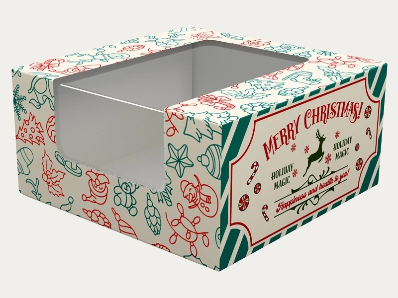 Custom Christmas cake Boxes Custom Printed Christmas cake Boxes