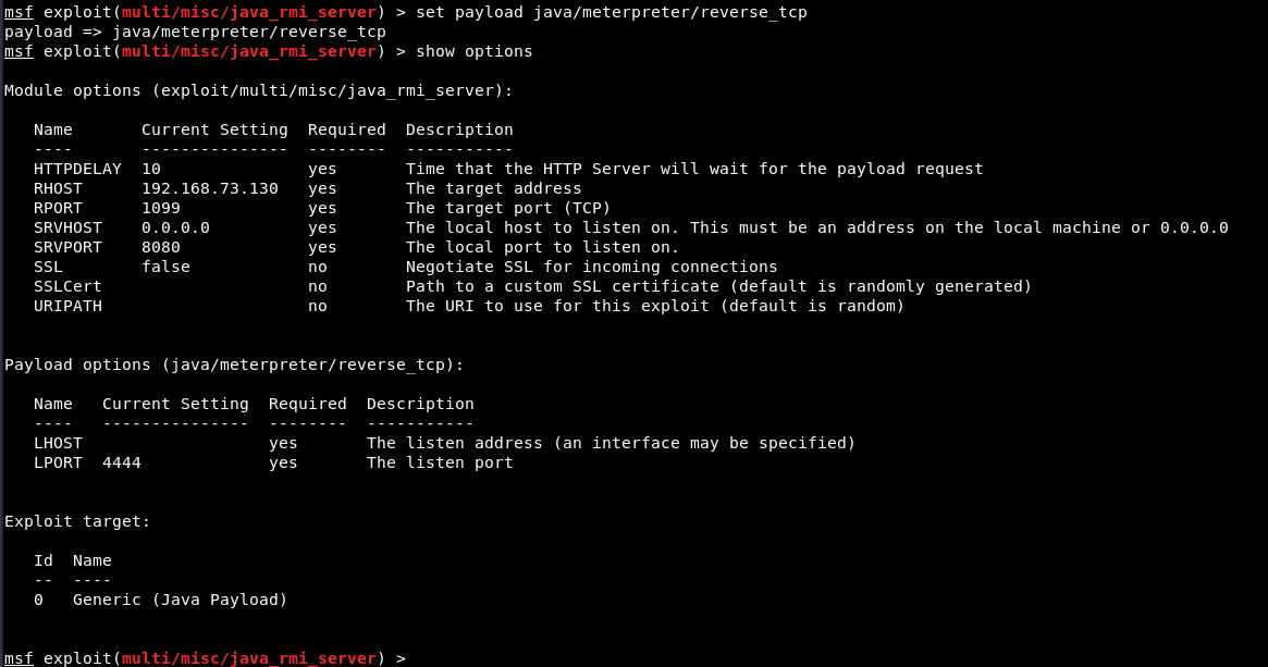 JAVA RMI (Remote Method Invocation) Exploitation with Metasploit