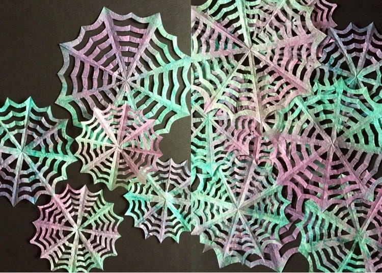 Coffee Filter Spiderweb Garland Yellow Bliss Road