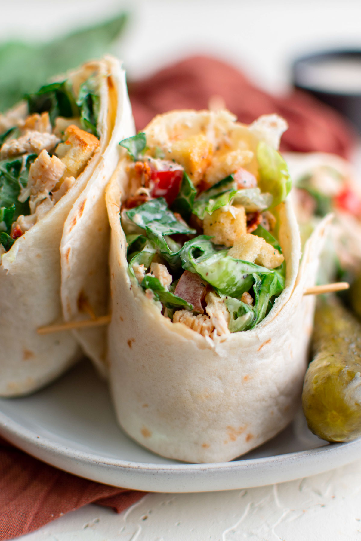 Chicken Caesar Wrap Recipe Healthy Chicken Wraps
