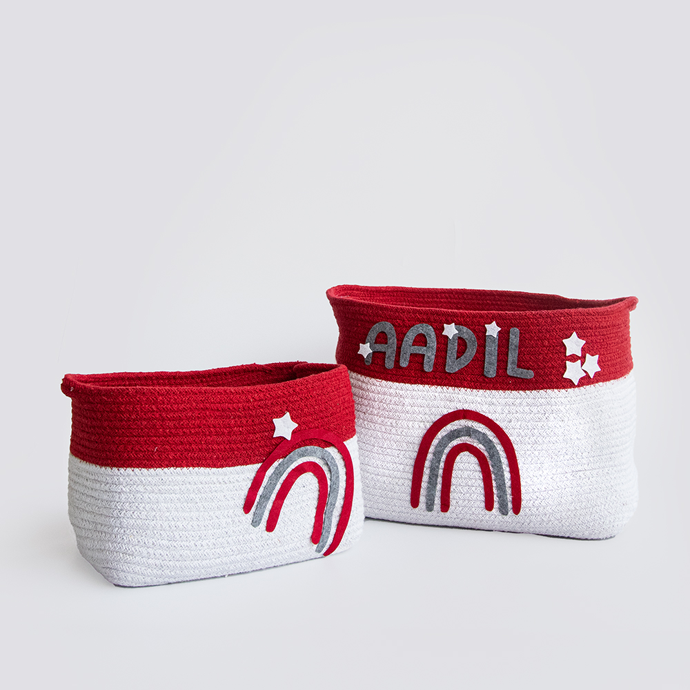 Magical Rainbows Cotton Rope Baskets (Set of 2)