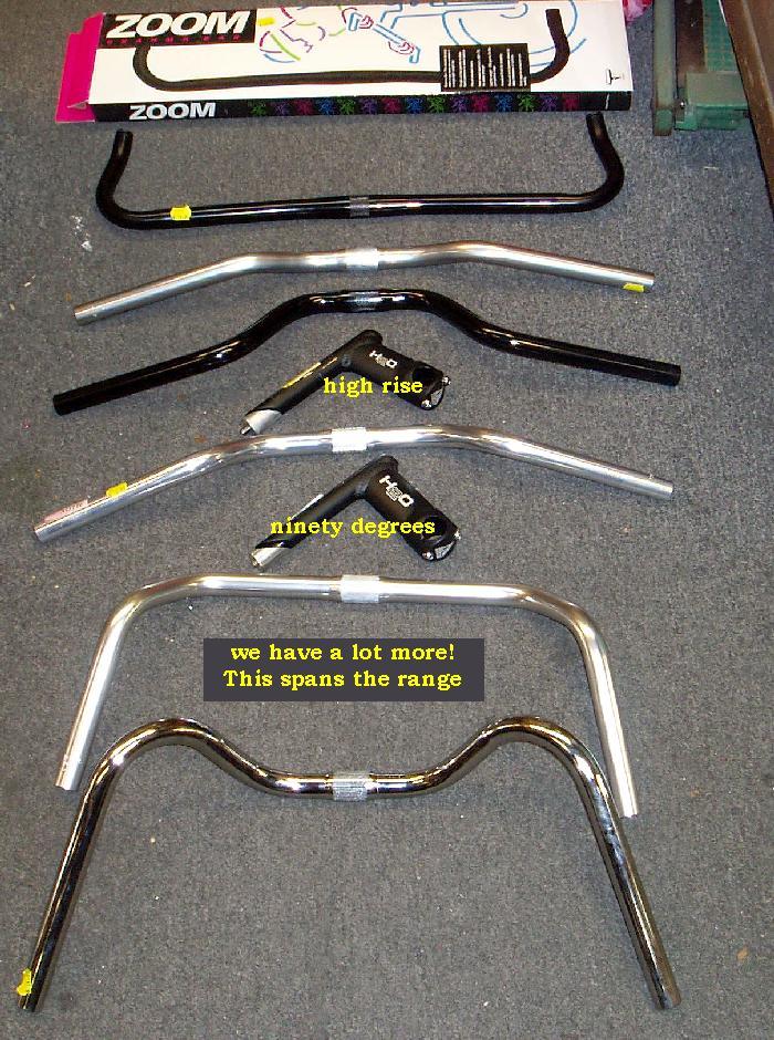 Custom Bike Fit Requires Many Bicycle Handlebar Stems at Yellow Jersey