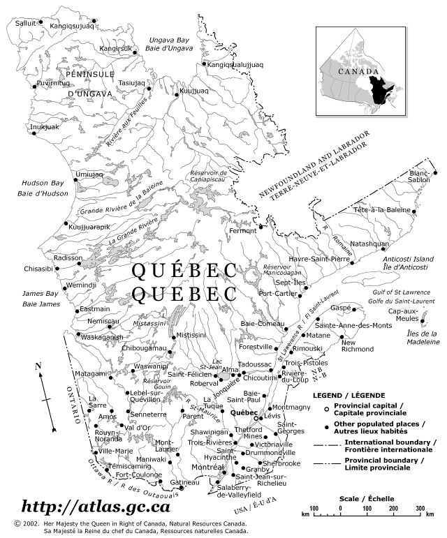 Quebec Reference Map