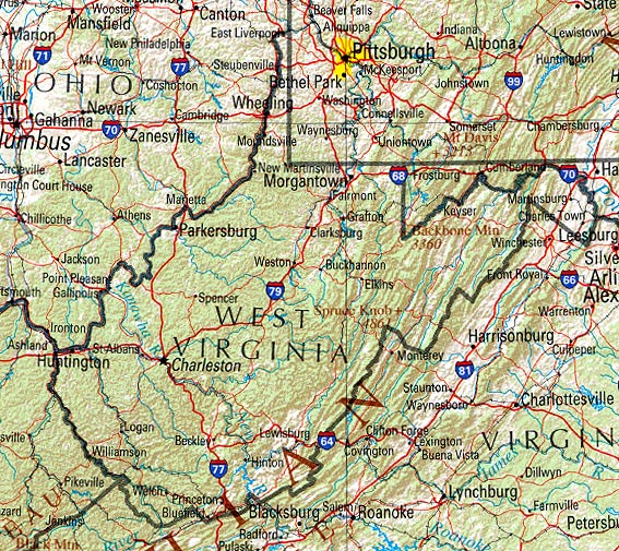 Map Of West Virginia And Pennsylvania When Does Time Change Fall 2024