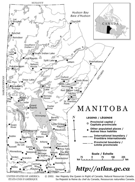 Manitoba Reference Map