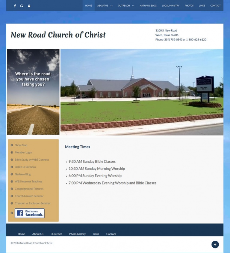 New Road Church of Christ YellowWebMonkey Web Design