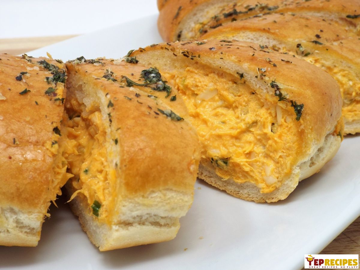 Buffalo Chicken Stuffed Garlic Bread Recipe YepRecipes