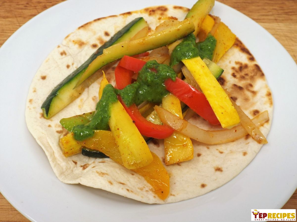 Vegetable Fajitas with Mojo Verde Sauce Recipe YepRecipes