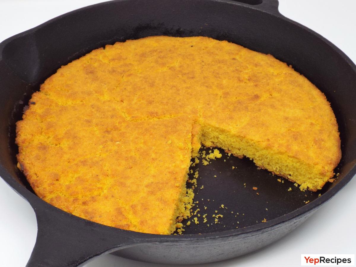 NoFlour Skillet Cornbread Recipe YepRecipes