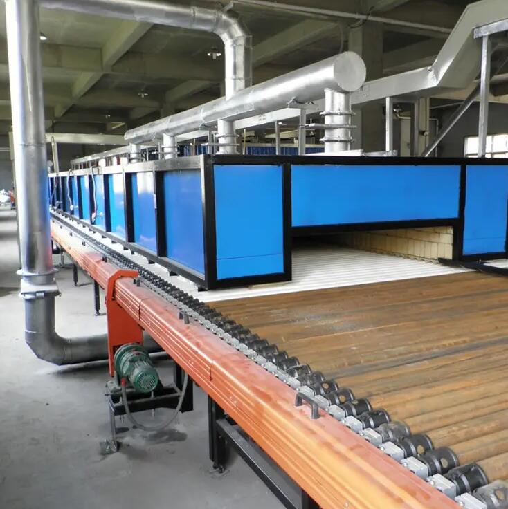 Gas electric rotary roller kilns for ceramic tile