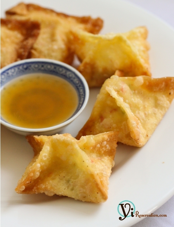 Crab Rangoon Recipe (Cheese Wonton) 炸蟹角 Yi Reservation