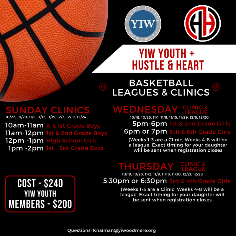 Fall Basketball Leagues & Clinics 2023 Form Young Israel of Woodmere