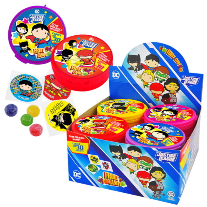 YLF Food Justice League Justice League Tin Candy Mix Fruit 20g