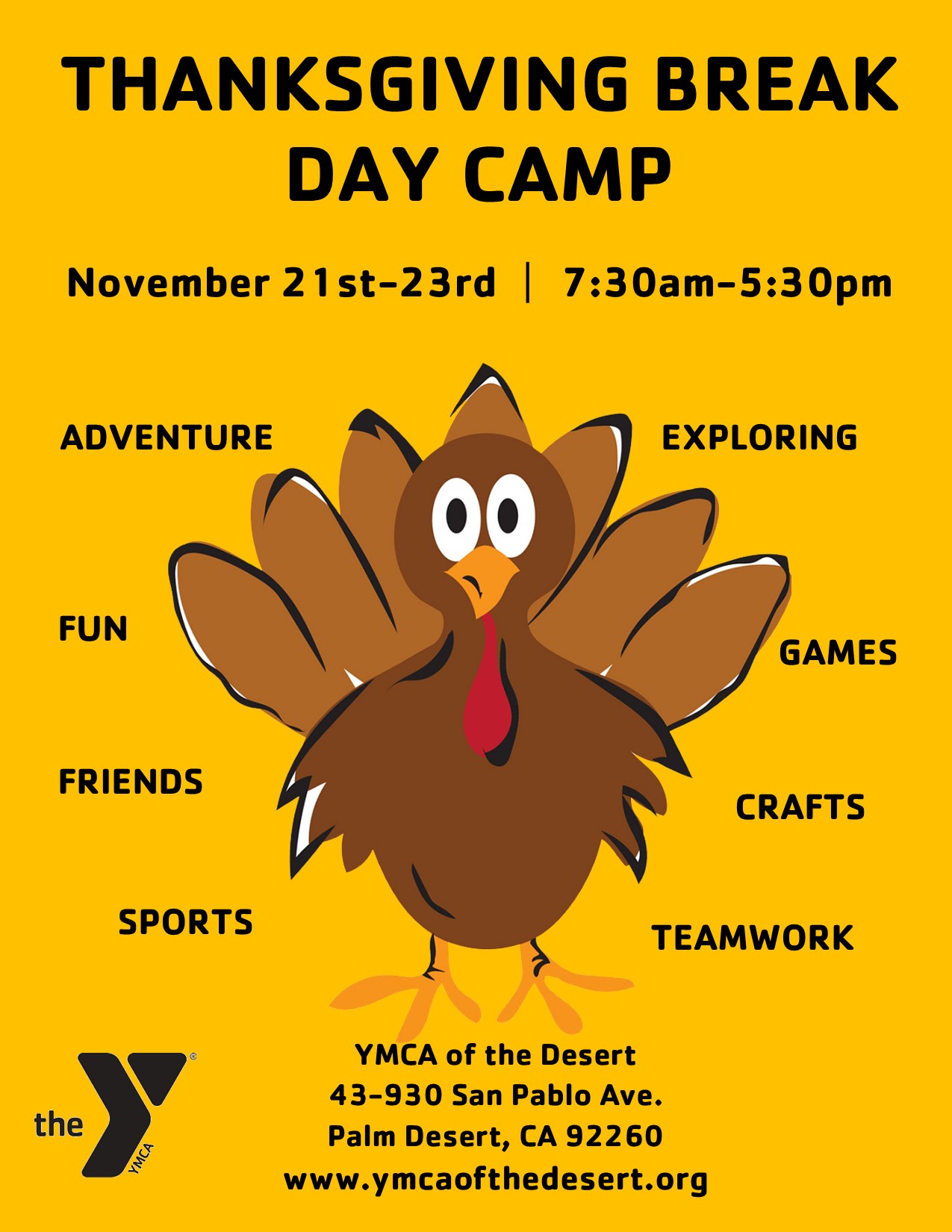 Thanksgiving Break Family YMCA of the Desert