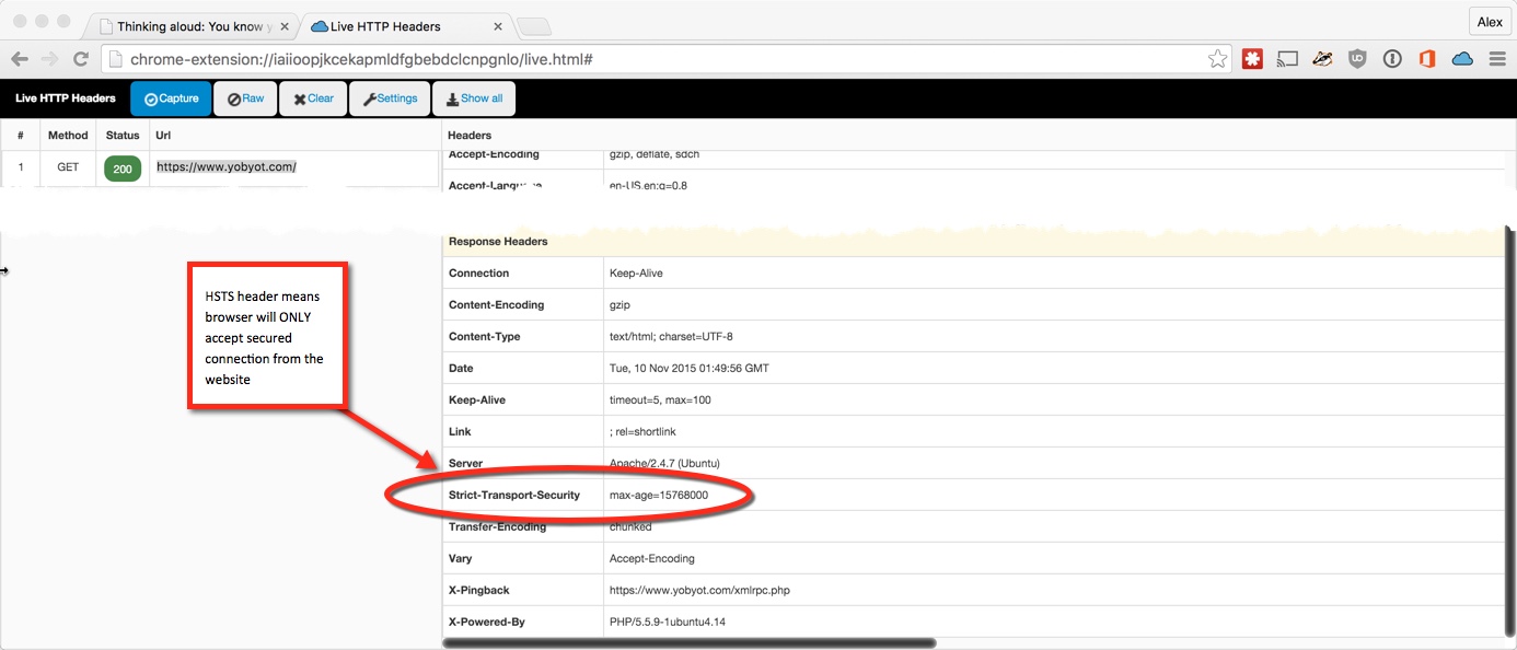Thinking aloud How to make your site more secure with HSTS