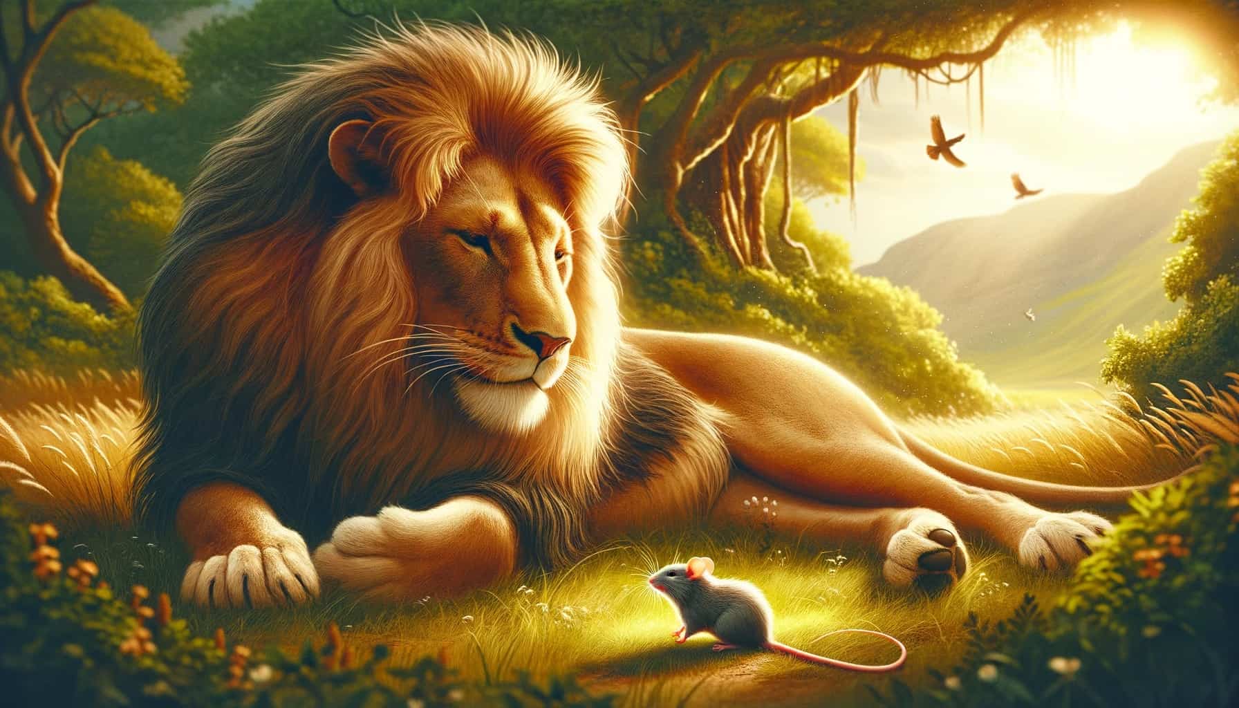 Lion and mouse story moral