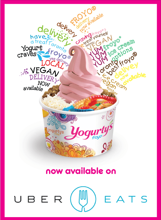 Yogurty's FroyoⓇ Now Available on UberEats Yogurty's® Froyo® Frozen
