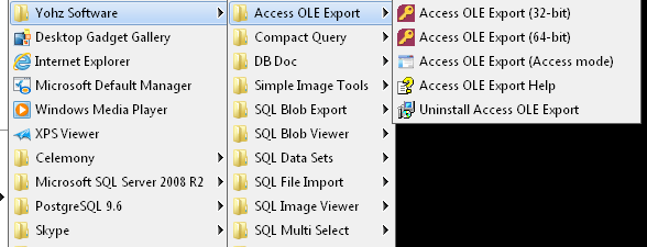 Why are both 32-bit and 64-bit versions of Access OLE Export installed