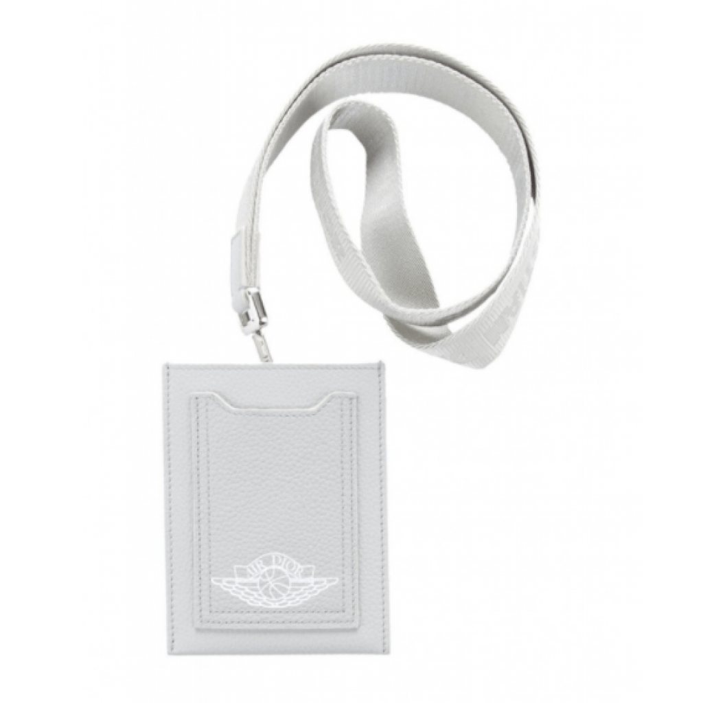 Dior x Jordan Wings Lanyard Grey in Calfskin with Silvertone By Youbetterfly