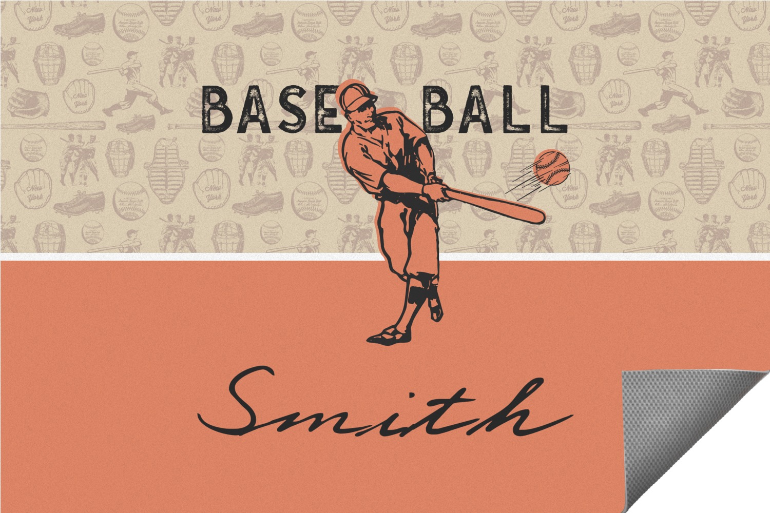 Retro Baseball Indoor / Outdoor Rug (Personalized) YouCustomizeIt