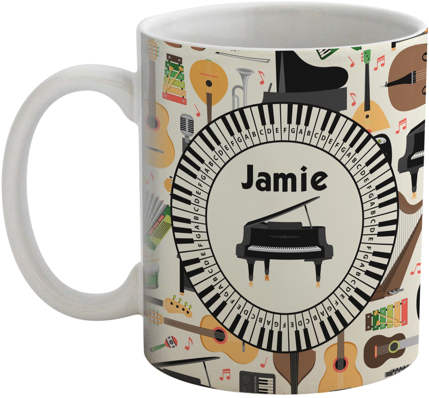 Musical Instruments Coffee Mug (Personalized) YouCustomizeIt