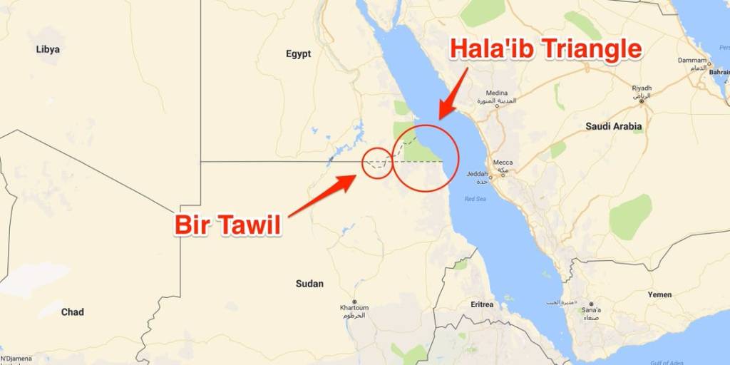 Bir Tawil Map