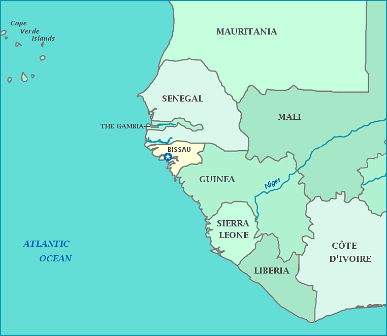 Guinea Bissau Map Africa Print This Map Of Guinea-Bissau