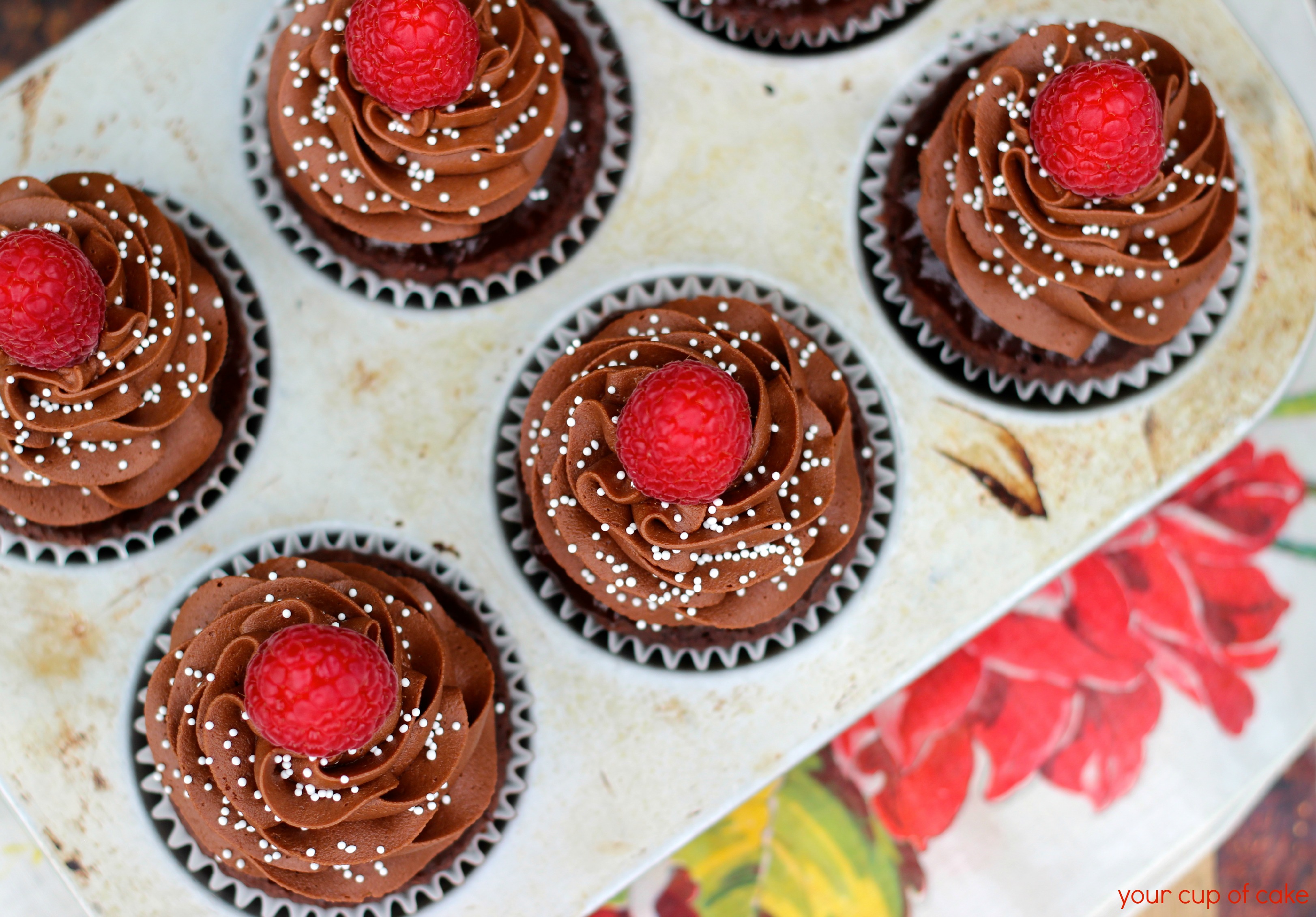 Chocolate Almond Raspberry Cupcakes Your Cup of Cake