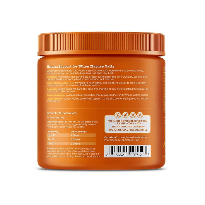 Zesty Paws Cranberry for Dogs UT Incontinence Support + Immune Health Dog Antioxidant