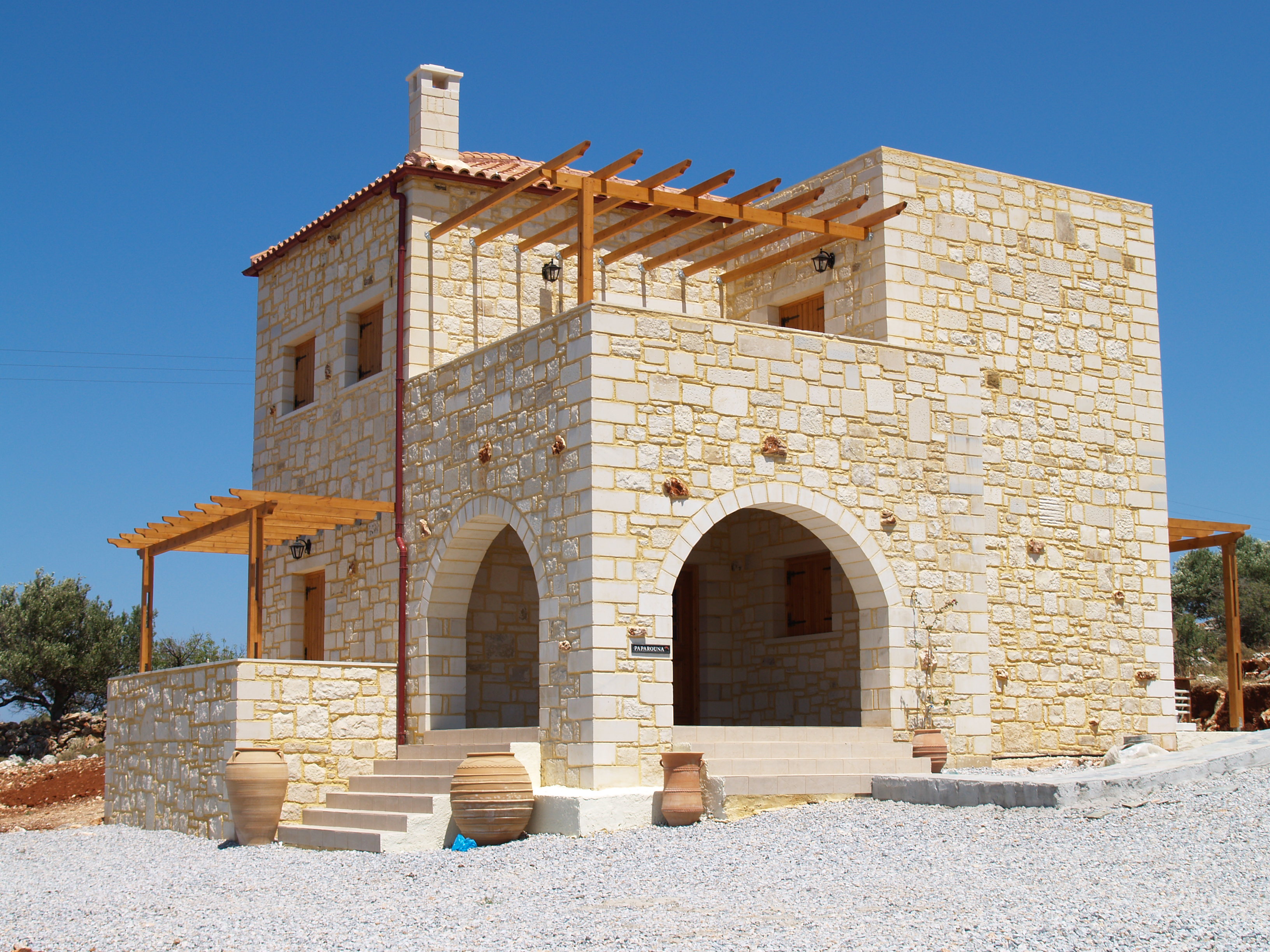 Building Styles Traditional Cretan Homes Stone Villas Greece