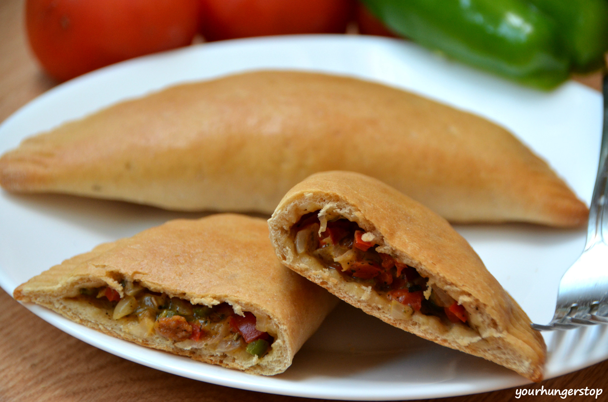 Calzone Recipe (Veg Calzone) YourHungerStop
