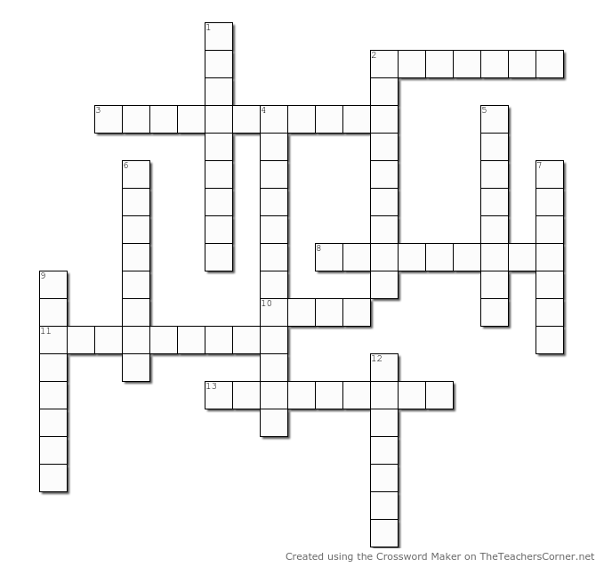 Wildlife Crossword Puzzle NEC