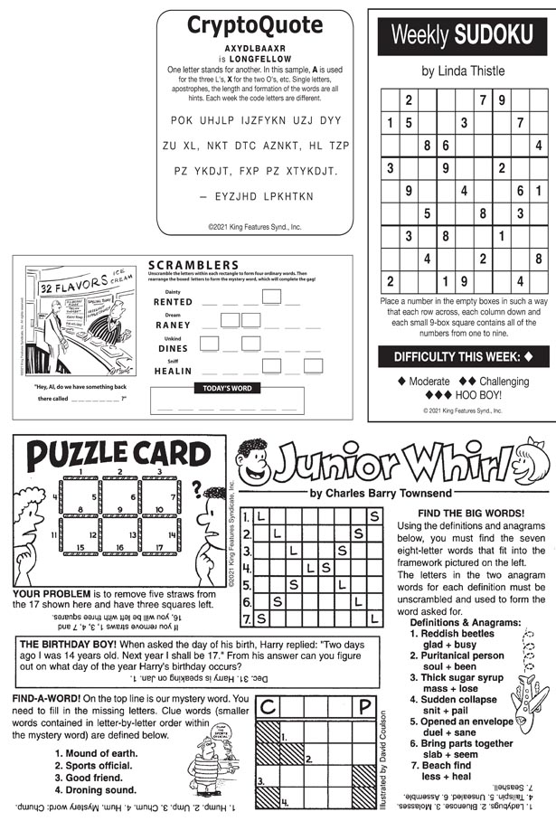 Courier Comics, Puzzles and Games 12121