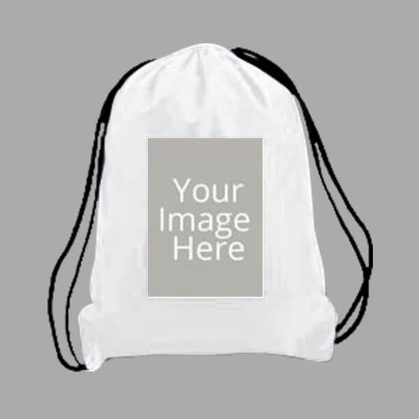 Buy White Customized Photo Printed Drawstring Bag yourPrint