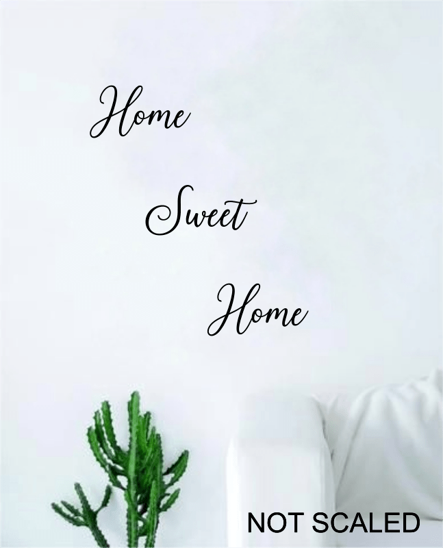 Black Home Sweet Home Living Room Sticker Decal Art Decor Wall 297mm A4