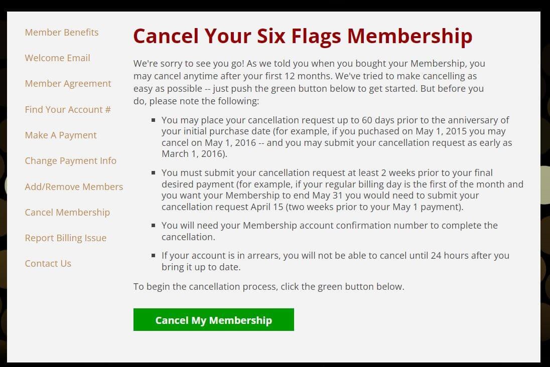 Cancel Six Flags Membership 3 Easy Steps