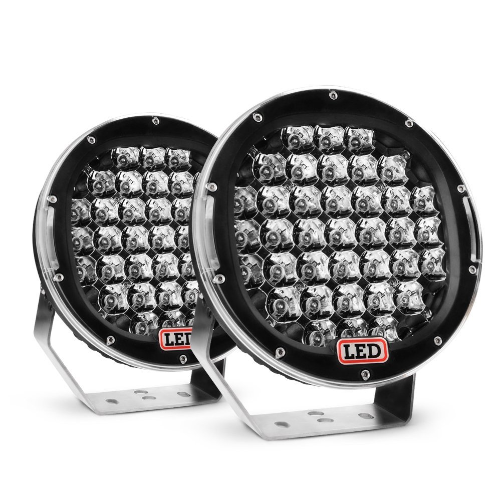185w 9 Inch Led Driving Lights Black Round Led Pods For Jeep Offroad 4×