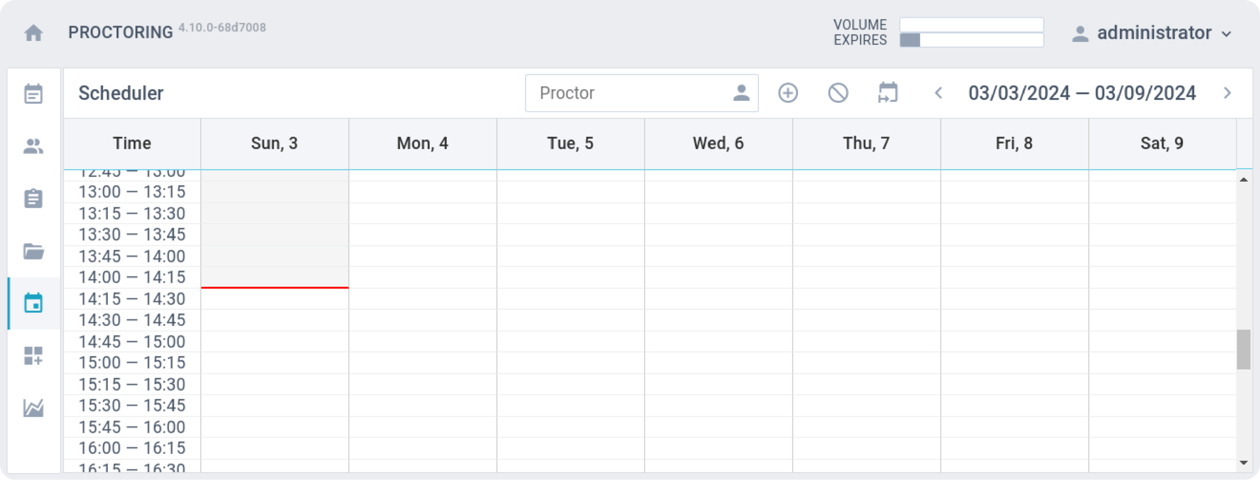 Proctor Schedule Planner YouTestMe(06)