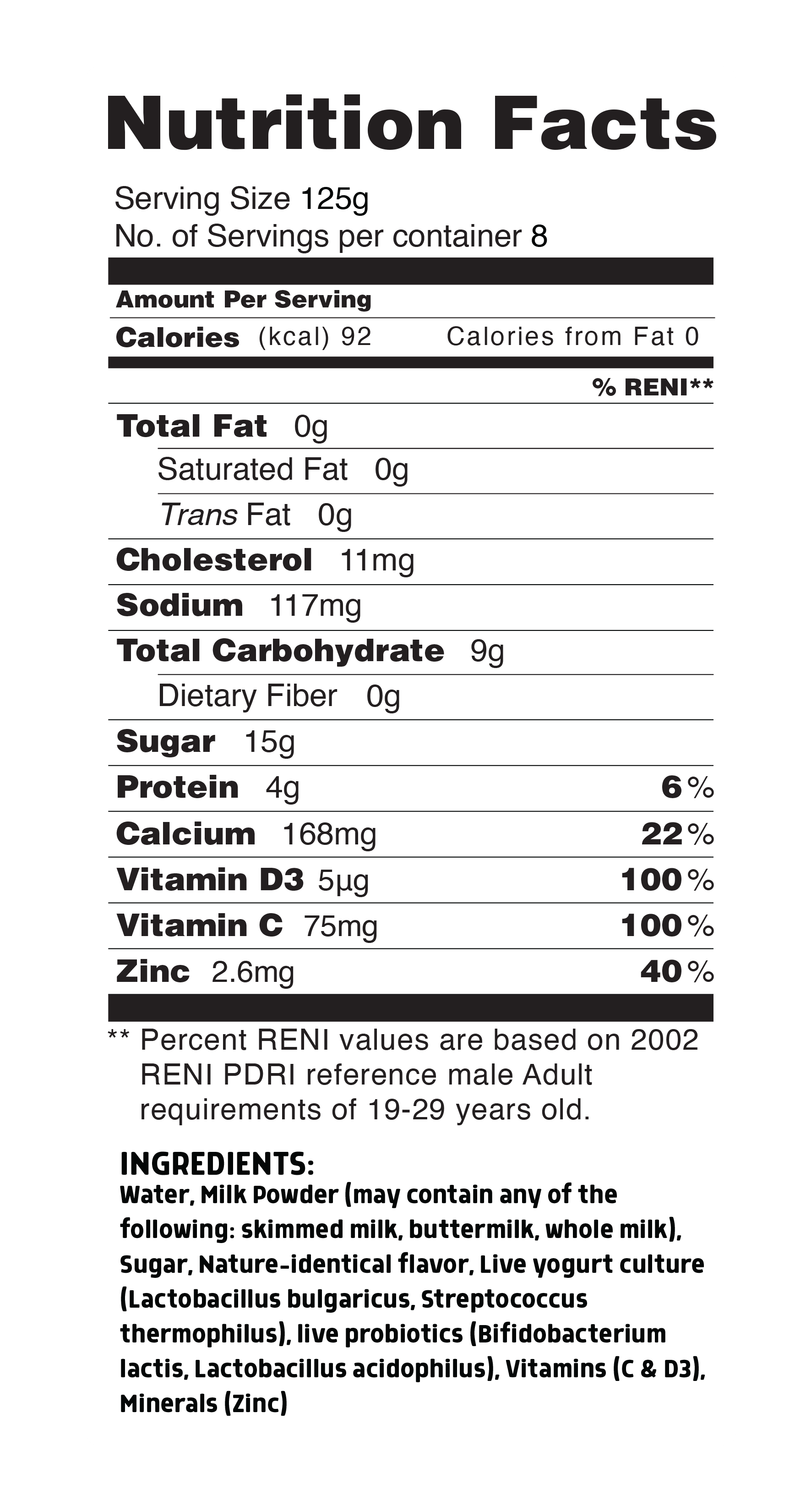 Sweetened Yogurt Yowell