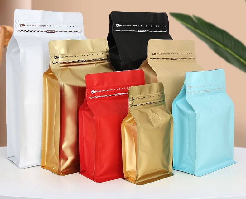 China China zipper coffee bags manufacturer, flat bottom coffee bags