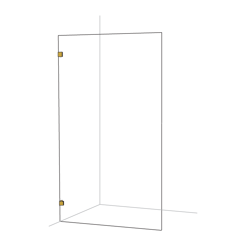 Brushed Brass Shower Screens Sydney YSS Frameless