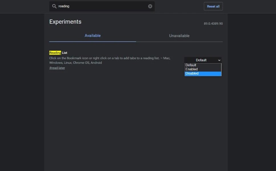 How to remove Google Chrome's Reading List Feature on Windows & Mac