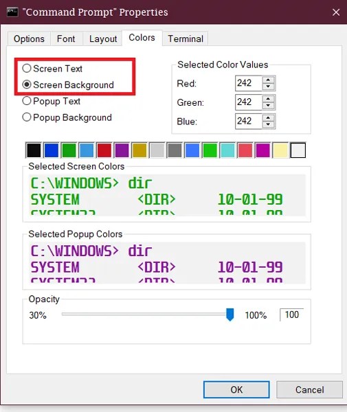 How to Change Font Color, Background, Increase Text Size in CMD