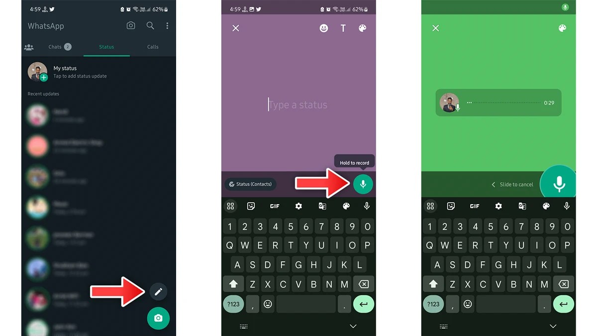 How to Post Voice Note as WhatsApp Status on Android and iPhone YTECHB