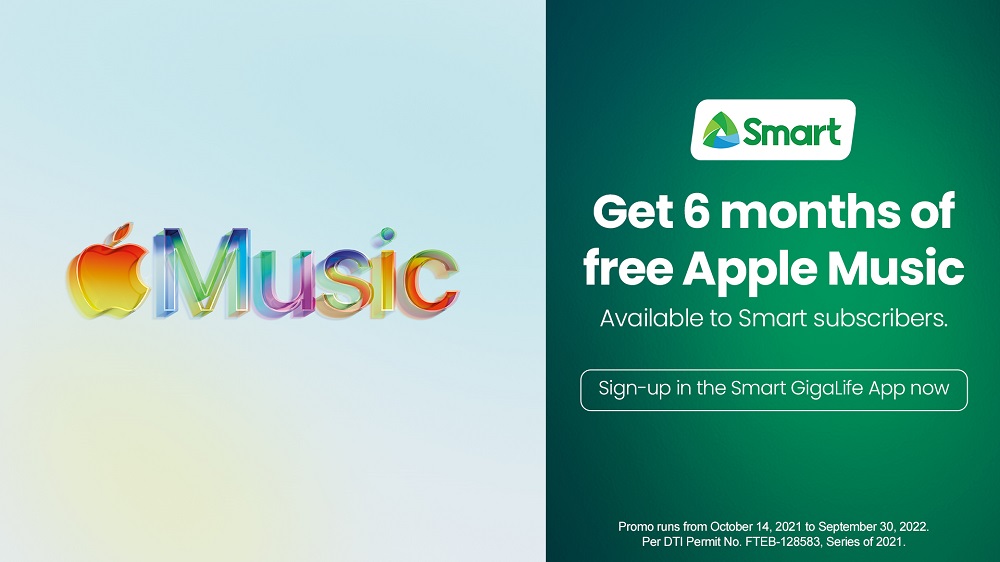 Smart offers 6month free Apple Music subscription to all customers