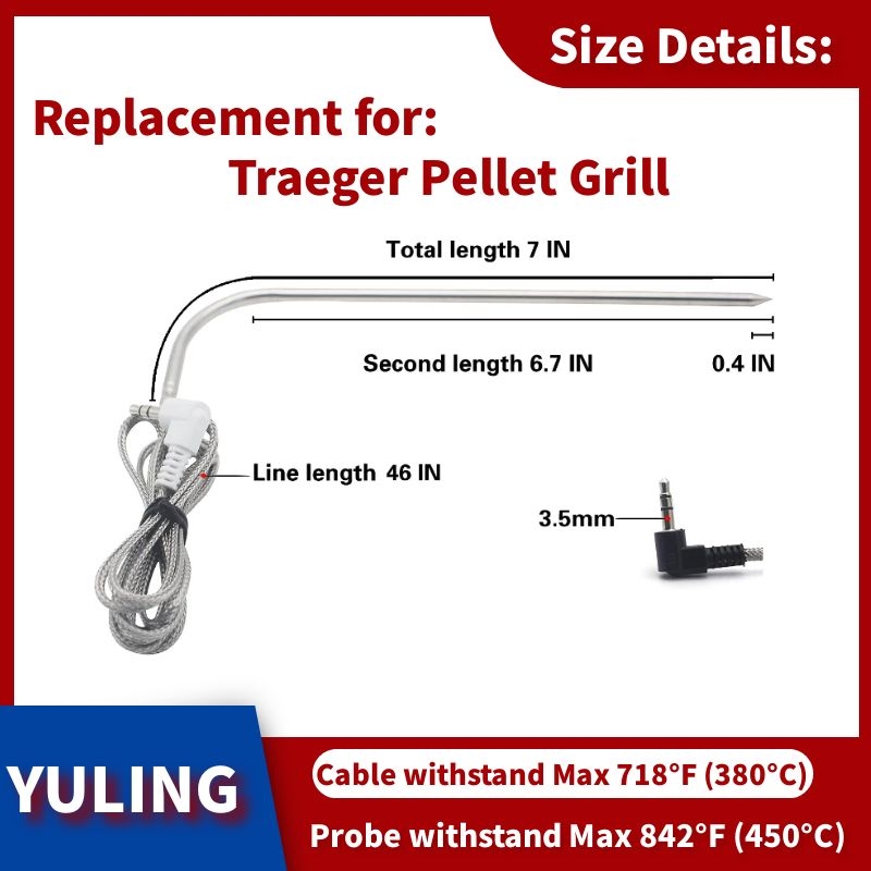 PIT BOSS Pellet Grill Meat Probe Replaces Part 50152 HighTemperature