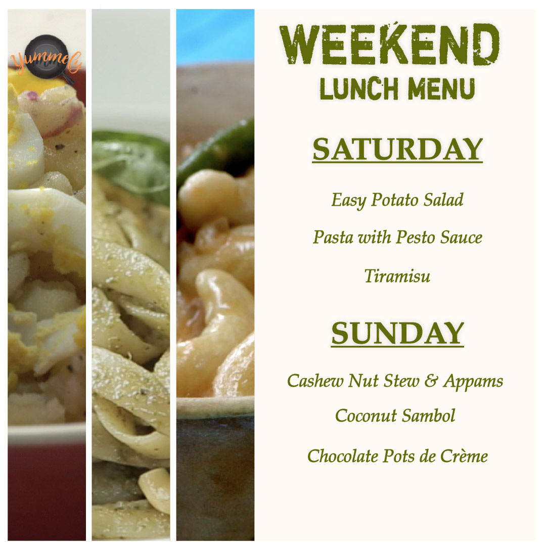 Weekend Lunch Menu Ideas Yummefy Videos and Recipes