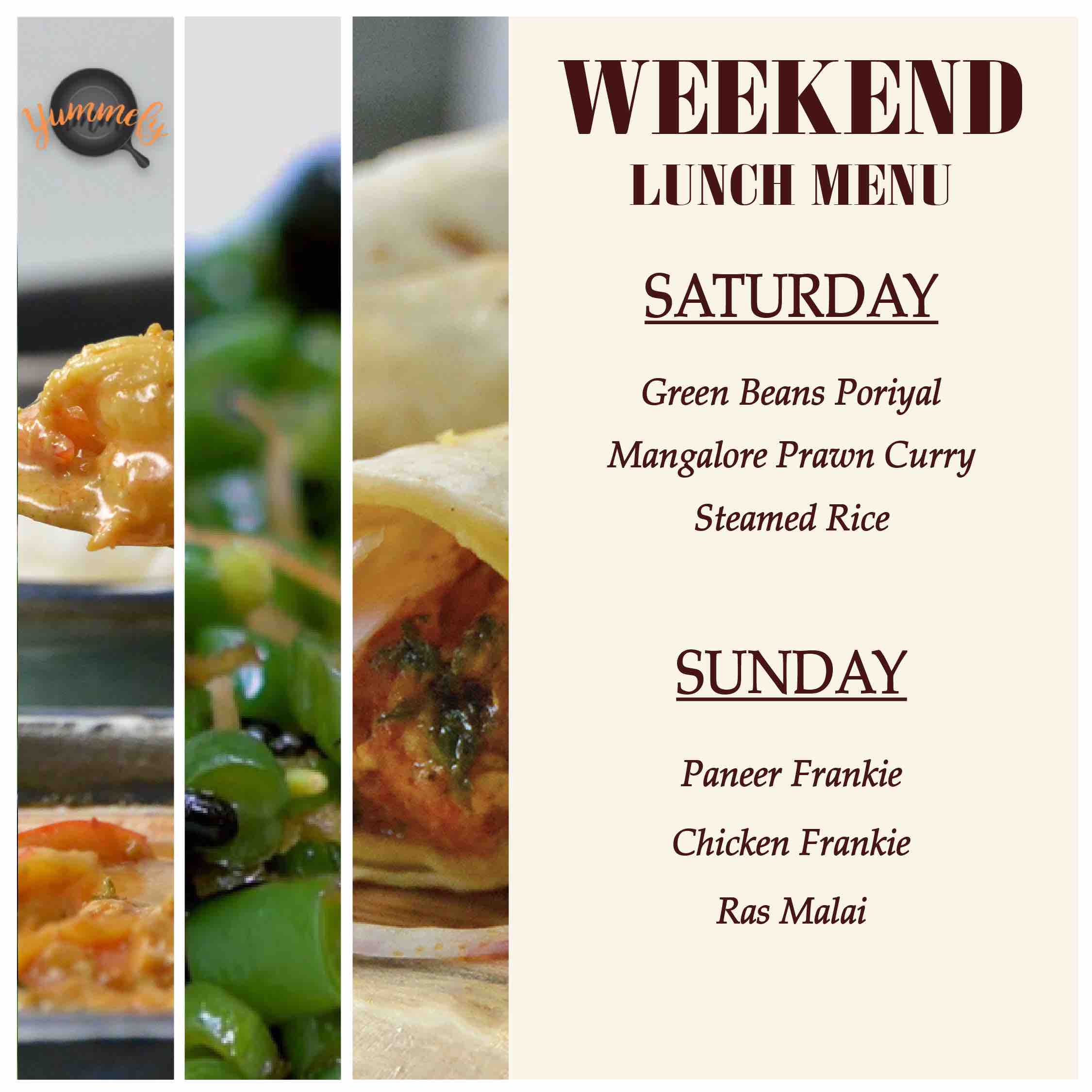 Weekend Lunch Menu